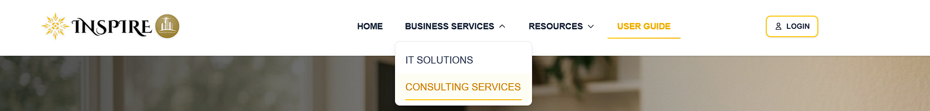 Consulting Services in navigation menu